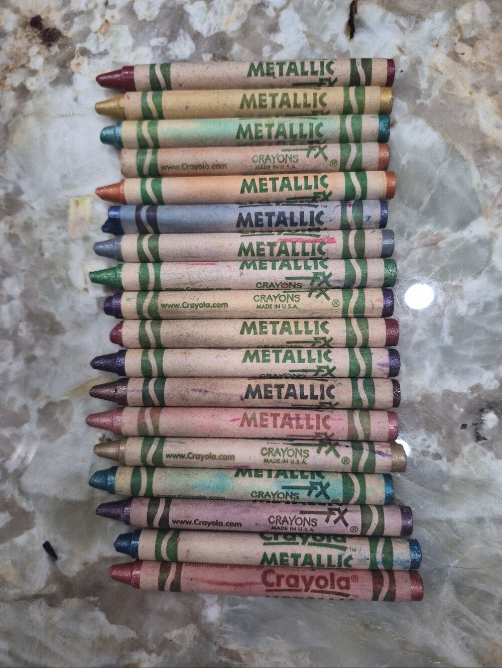 Rare Metallic FX Crayola Crayons Lot Of 18 Discontinued